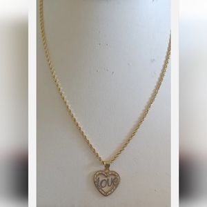 real 10k gold chain with pendant
